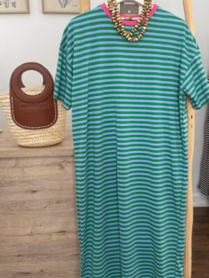 Vestido Listas verde