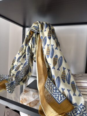 Foulard peces azul