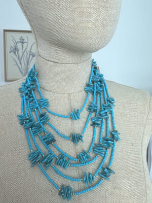 Collar Bolonia turquesa