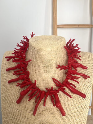 Collar corales rojo