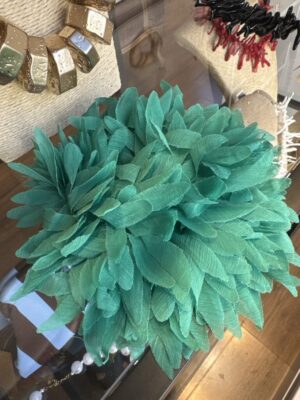 Broche flor verde