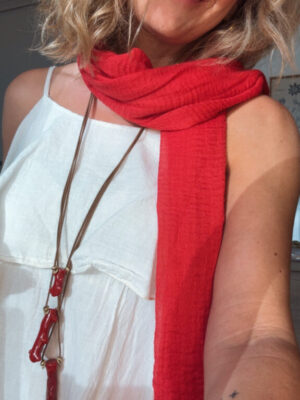 Colgante corales rojo