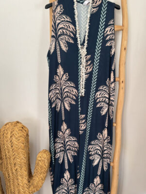 Vestido Palmeras azul