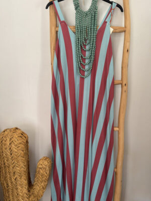 Vestido listas Rosé