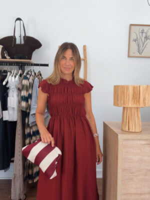 Vestido Nimes tinto