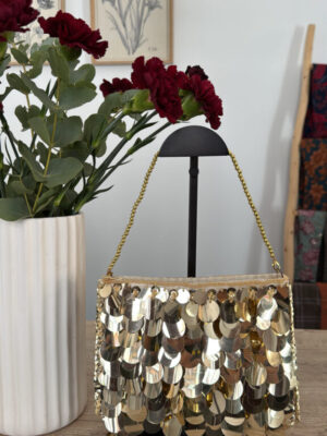 Bolso lentejuela oro