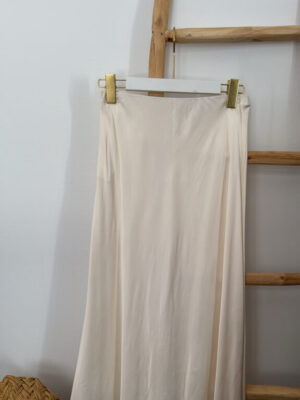 Falda Raso beige