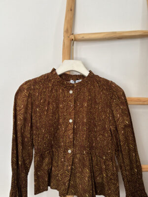 Blusa Cósima marrón y verde