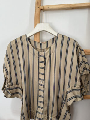 Blusa Sarah listas beige