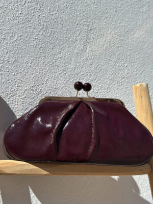 Clutch charol bordeaux