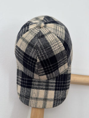 Gorra Berlín cuadros marino