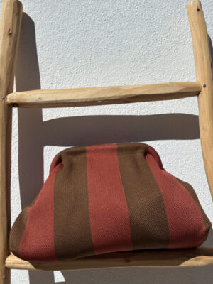 Bolso Neo listas grande teja